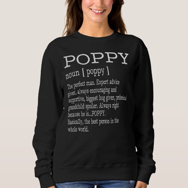 Sweatshirt Définition Poppy Dictionnaire Poppy Pour Hommes Gr (Devant)