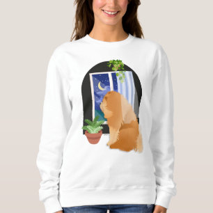 Sweatshirt DEHORS IL Y A QUELQUE PART Chow chemises blanches