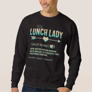 Sweatshirt Déjeuner Lady Définition Crew Cafétéria Travailleu