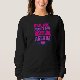Sweatshirt Demandez-moi mon agenda bisexuel Heart Bi Pride Ae