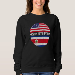 Sweatshirt Demi-Américain Demi-Costaricain États-Unis Famille