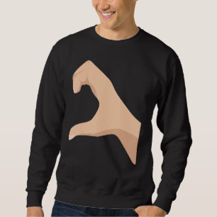 Sweatshirt Demi-Coeur gauche côté main Couple d'amour Camisa
