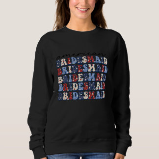 Sweatshirt Demoiselle d'honneur américaine 4 juillet voyage d