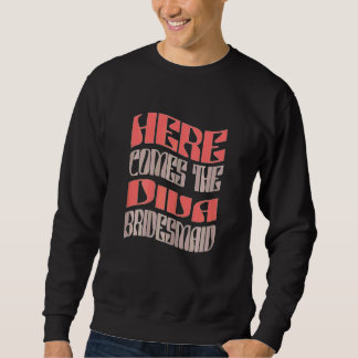 Sweatshirt Demoiselles d'honneur féminines Diva Rétro Mariage