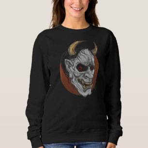 Sweatshirt Demon Masque Hannya Japonais Ou Oni Crâne Esthétiq