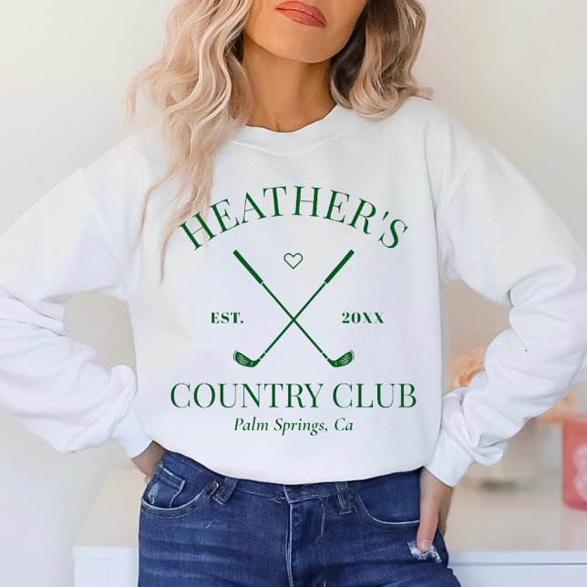 Sweatshirt Dernier Swing Golf Country Club Bachelorette (Créateur téléchargé)