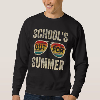 Sweatshirt Dernière Journée Rétro Des Écoles Scolaires Sortie