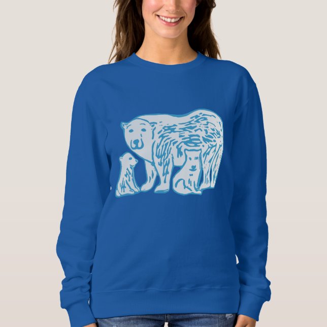 Sweatshirt des femmes à l'ours polaire (Devant)
