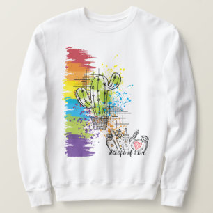 Sweatshirt Des fragments de Cactus colorés d'amour