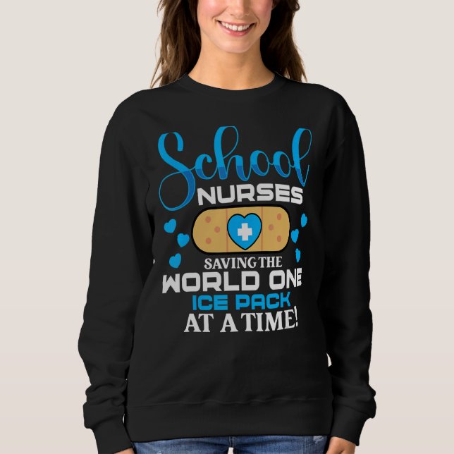 Sweatshirt Des Infirmières Sauvons Le Monde Un Pack De Glace  (Devant)