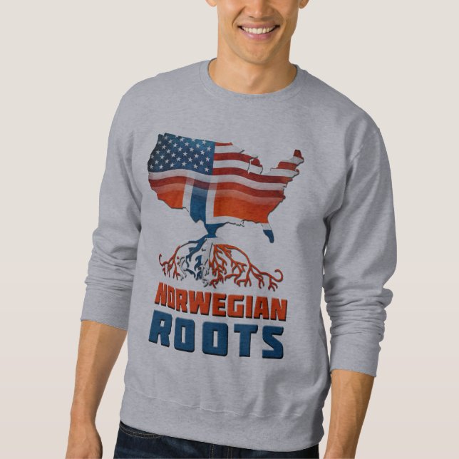 Sweatshirt des racines norvégiennes américaines (Devant)