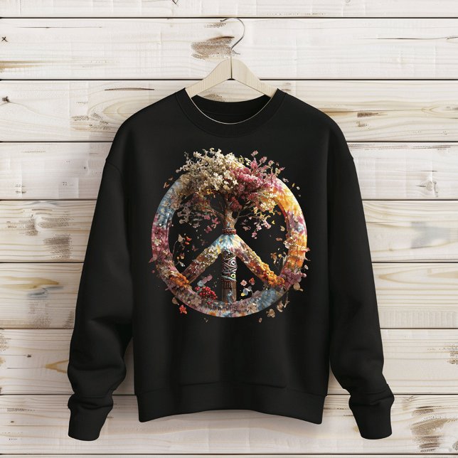 Sweatshirt des signes de paix de Boho Hippie (Créateur téléchargé)