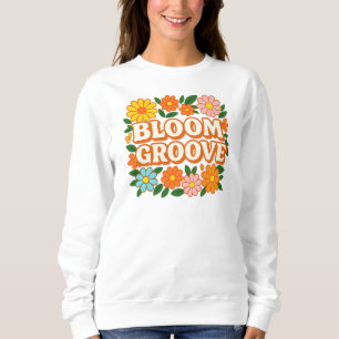 Sweatshirt Design floral rétro "Bloom Groove"   Fleur hippie