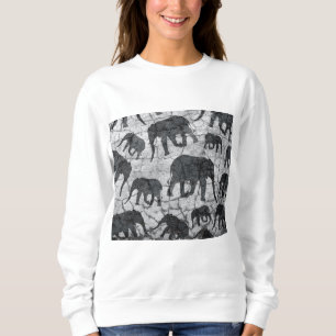 Sweatshirt Design Motif en béton éléphant