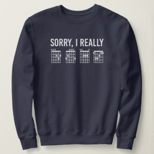 Sweatshirt Désolé, je suis vraiment DGAF Guitar Chords Drôle