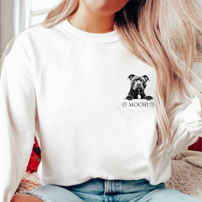 Sweatshirt Dessin à la main de chien robuste personnalisé (Créateur téléchargé)
