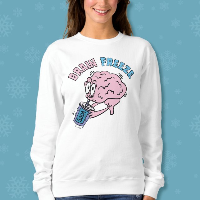 Sweatshirt Dessin amusant sur le gel du cerveau (Créateur téléchargé)