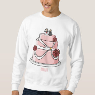 Sweatshirt dessin animé de gâteau mariage