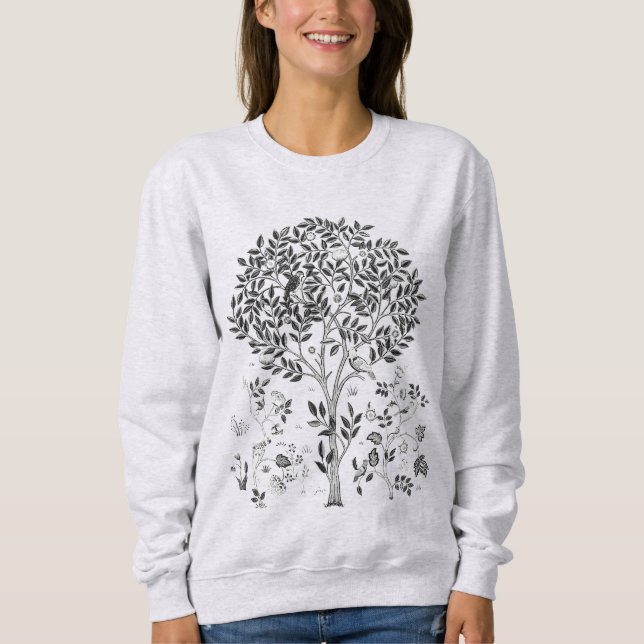 Sweatshirt Dessin au charbon de bois de l'Art Nouveau Arbre d (Devant)