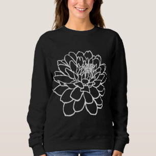 Sweatshirt Dessin Chrysanthemum - Blanc