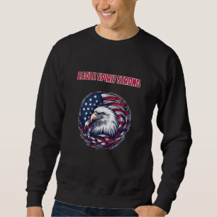 Sweatshirt Dessin de patriote américain fort esprit d'aigle