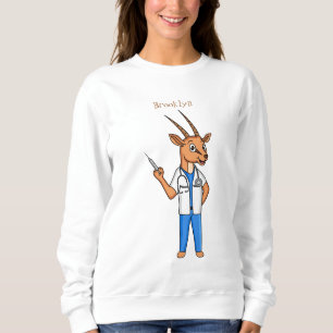 Sweatshirt Dessin du médecin de l'antilope Cute Gemsbok