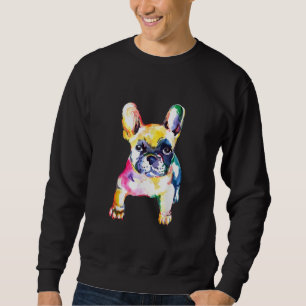 Sweatshirt Dessin Français Bulldog original aquarelle