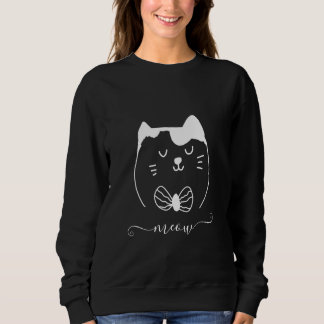 Sweatshirt Dessin Meow Cute Chat