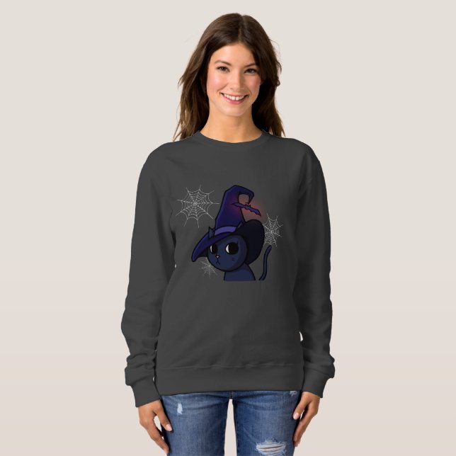 Sweatshirt Dessin mignon de bande dessinée de chat de (Devant entier)