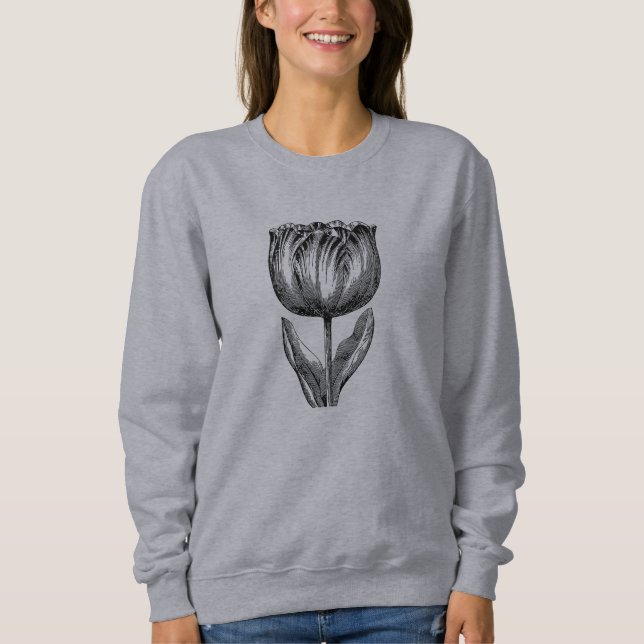Sweatshirt Dessin minimaliste noir et blanc (Devant)