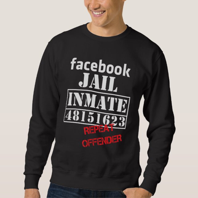 Sweatshirt Détenu de prison de la fb récidive délinquant libé (Devant)