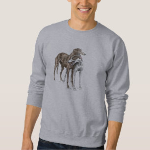Sweatshirt Deux Greyhound Friends Dog Art