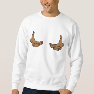 Sweatshirt Deux mains de femme noire de dessin animé tenant l