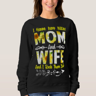 Sweatshirt Deux titres Maman et femme Meilleure femme Fête de