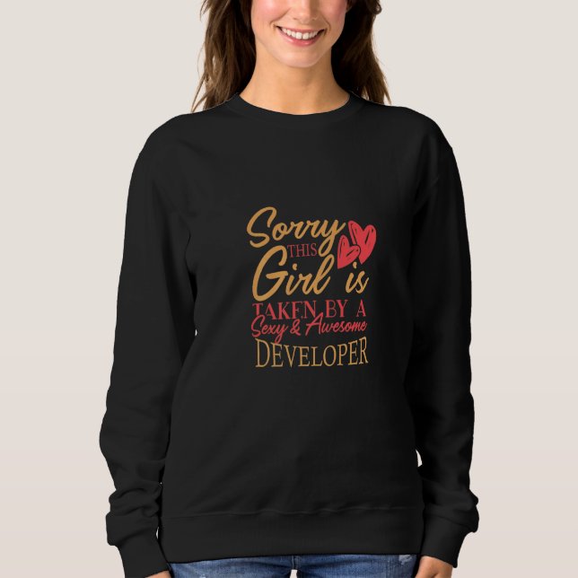Sweatshirt Developer Work Job Husband Wife Saying Everyday (Devant)