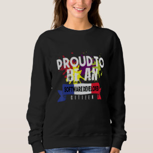 Sweatshirt Développeur de logiciels fier citoyen profession c