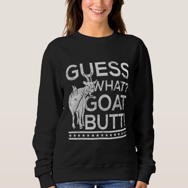 Sweatshirt Devinez ce chèvre Butt chèvre (Devant)
