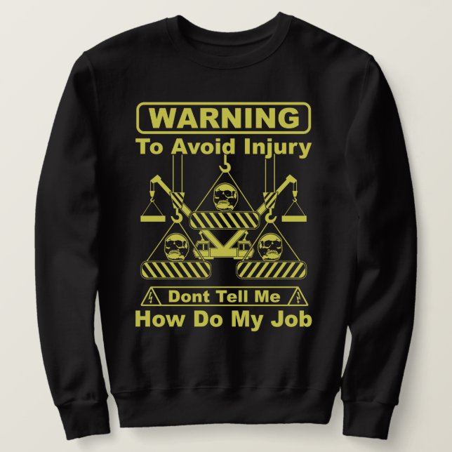 SWEATSHIRT DEVIS DE FONCTIONNAIRE DE CONSTRUCTION (Design devant)