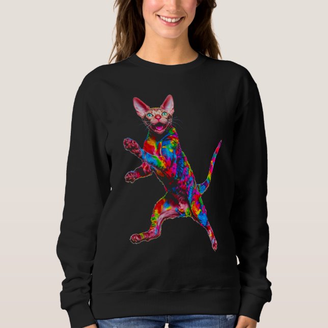 Sweatshirt Devon Rex Cat (Devant)