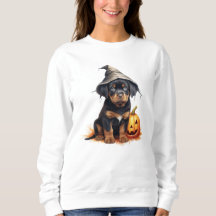 Sweatshirt d'Halloween de chiot Rottweiler