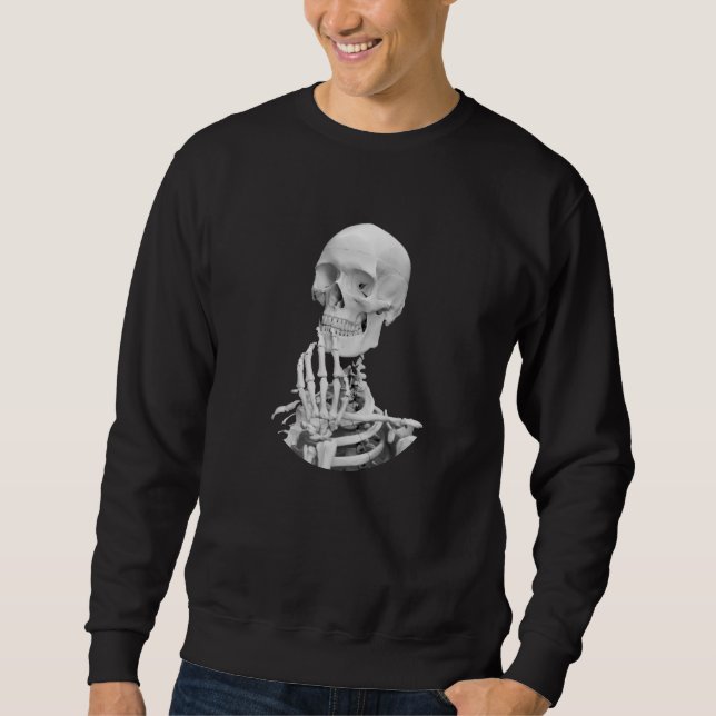 Sweatshirt d'Halloween squelette (Devant)
