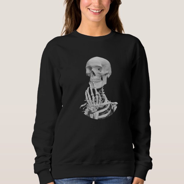 Sweatshirt d'Halloween squelette (Devant)