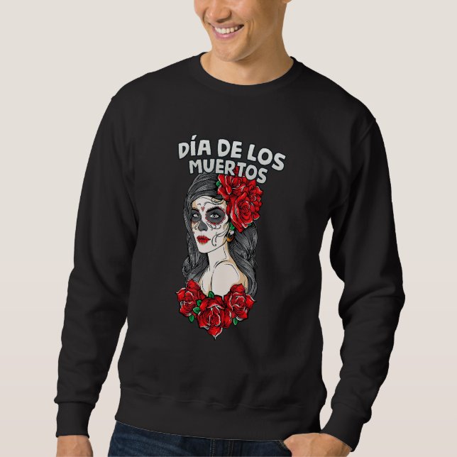 Sweatshirt Dia De Los Muertos Camiseta Day Of The Dead Queen  (Devant)