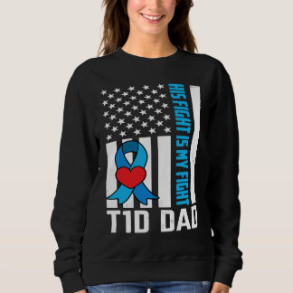 Sweatshirt Diabetes Warrior T1D Dad American Flag Diabetes Aw