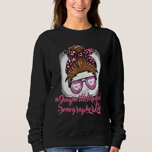 Sweatshirt Diagnostic Médicale Sonographe Infirmière Pour Fem (Devant)
