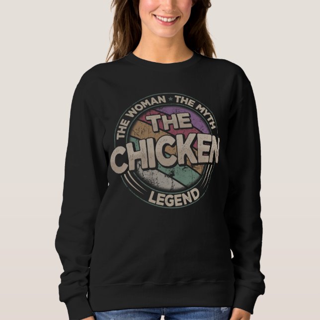 Sweatshirt Die Hühnerbauer Legend Retro Farmer Women s Chicke (Devant)