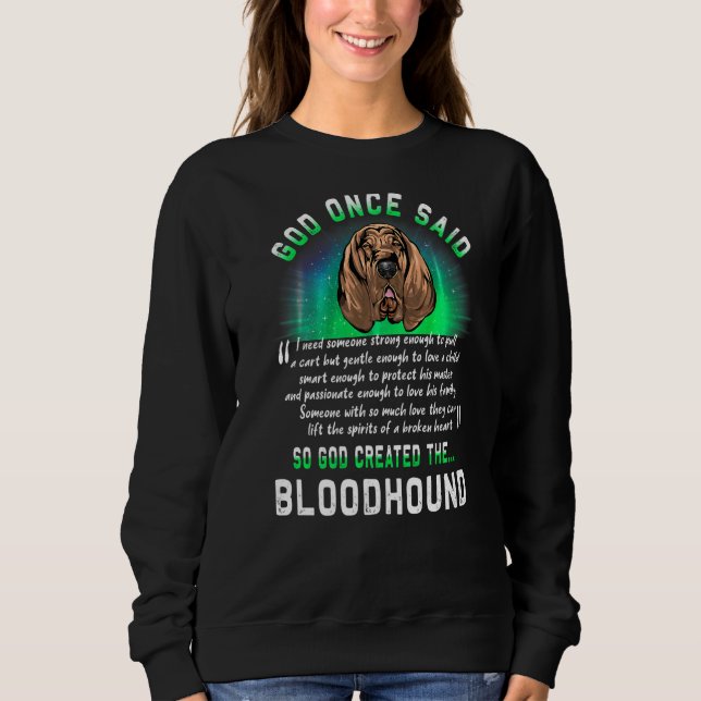 Sweatshirt Dieu a dit un jour sanglant chien chiot (Devant)