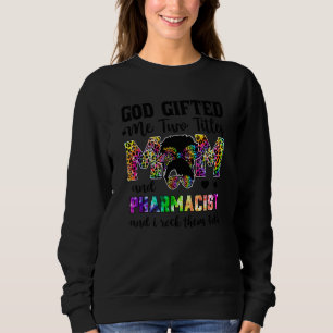 Sweatshirt Dieu Ed Me Deux Titres Maman Et Leopard Pharmacien