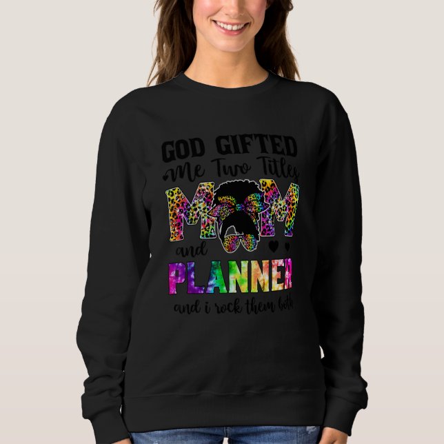Sweatshirt Dieu Ed Me Deux Titres Maman Et Planner Leopard Cr (Devant)