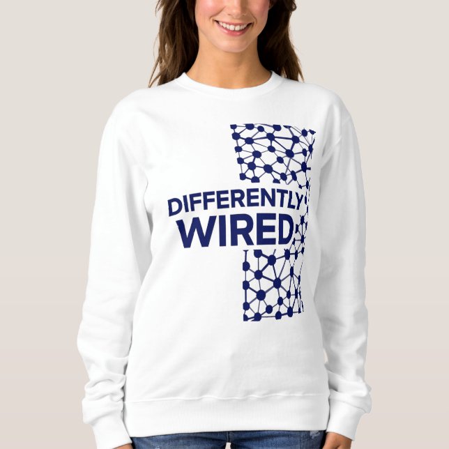 Sweatshirt Différemment Câblé – Mois de la sensibilisation à  (Devant)